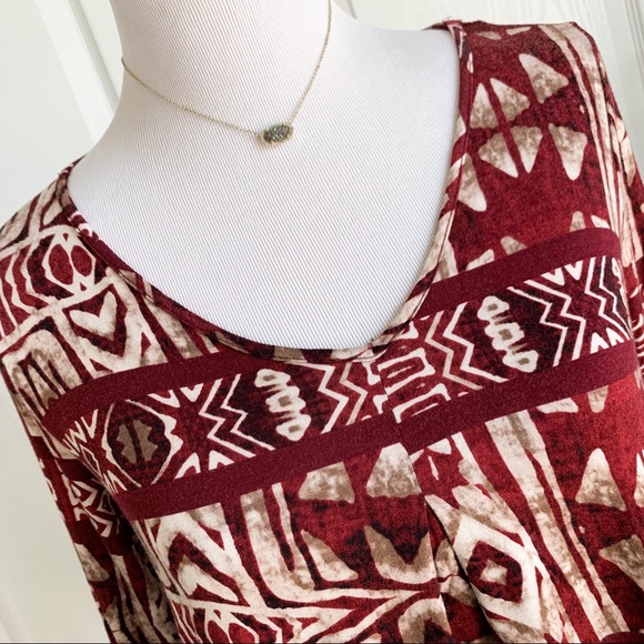 Final Touch Aztec Print Long Sleeve Crop Top - Picture 2 of 8